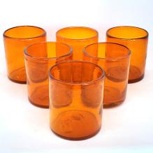 Solid Orange 9 oz Short Tumblers (set of 6)